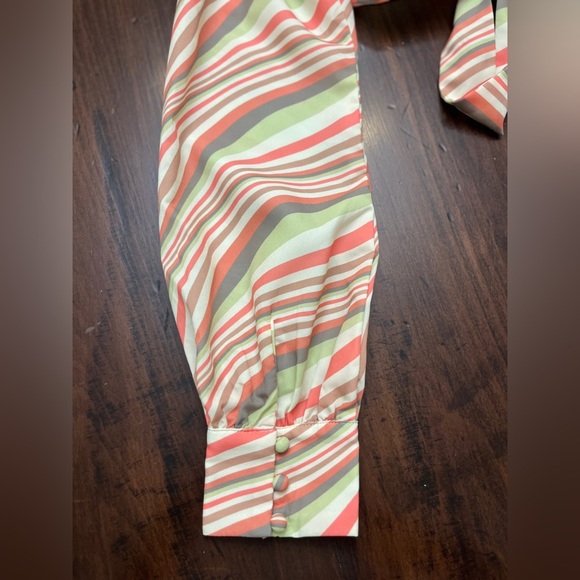 Princess Polly Halle Long Sleeve Top Size 6 Multi Cropped Summer Retro Sexy NWT - Picture 5 of 16